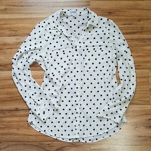 Express Polka Dot Portofino Shirt - Sz M